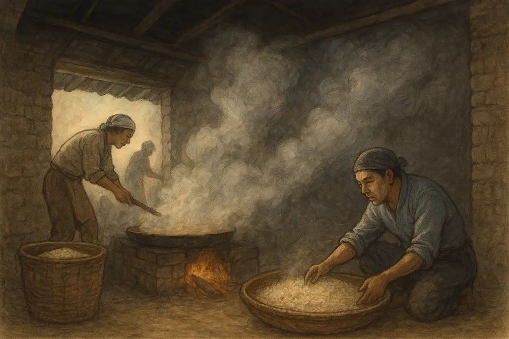 روش دودی کردن برنج | مقایسه دودی سنتی و صنعتی