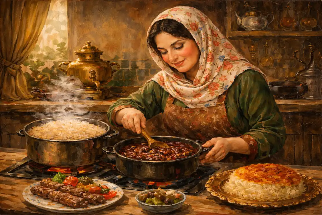 پخت برنج هاشمی دودی