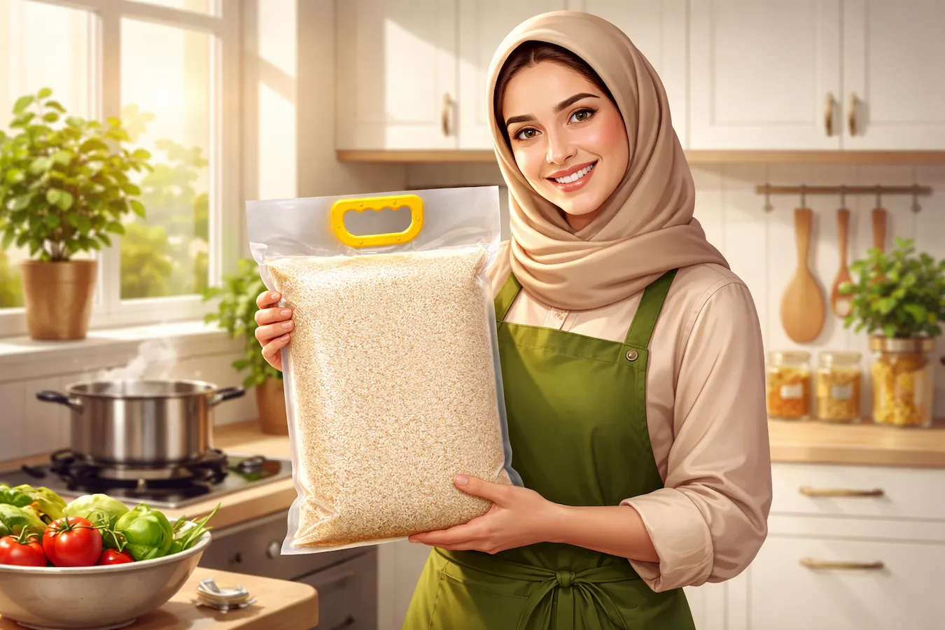 برنج وکیوم شده حسن نژاد