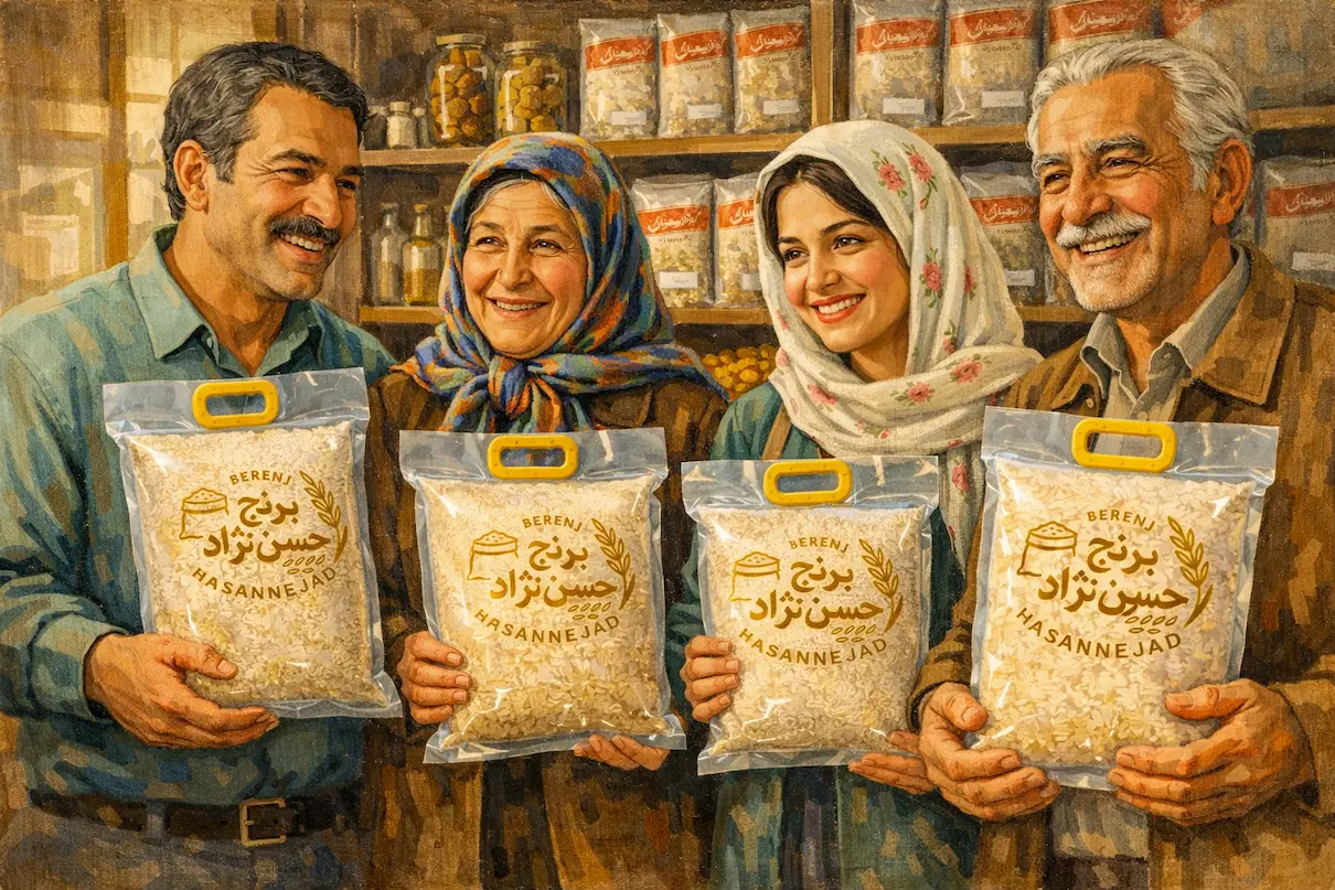 برنج وکیوم شده حسن نژاد